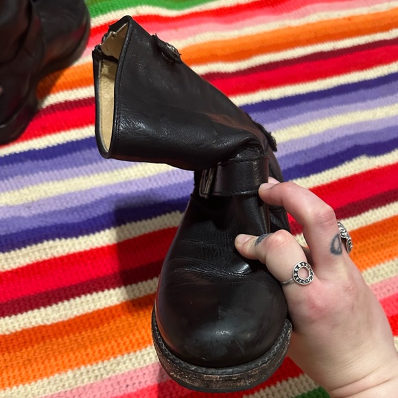 Frye Leather Short Boots Zip Back - Picture 5 of 14